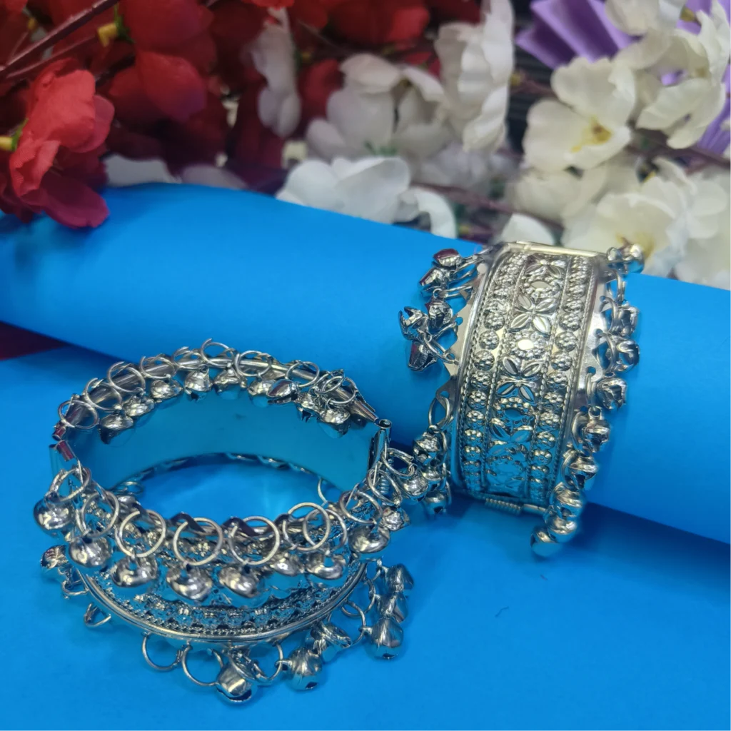 Oxidized Silver Plated Bangle for Women