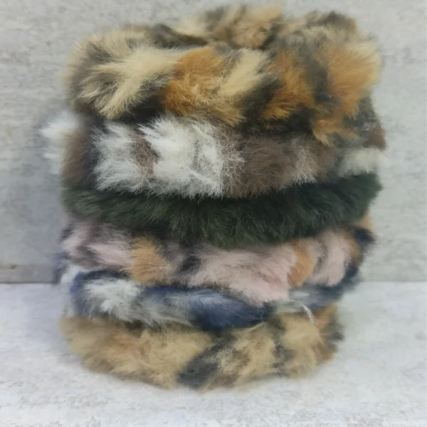 Tiger Print Soft Fur Elastic Rubber Band