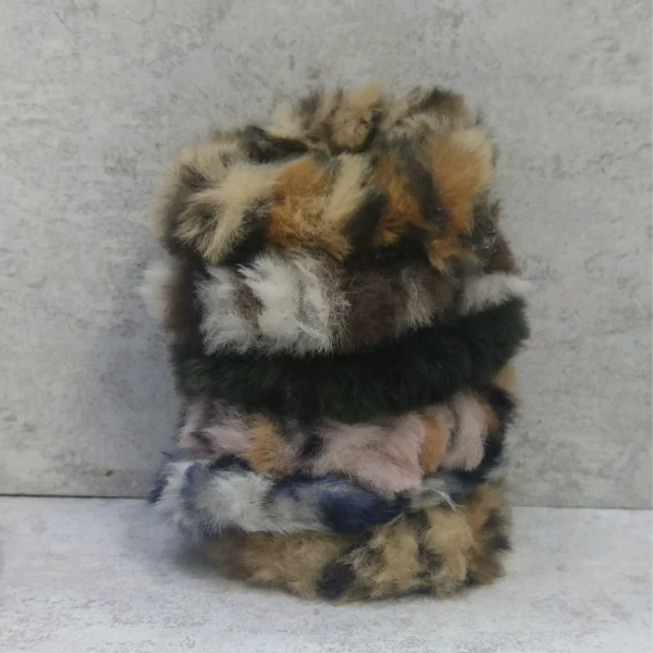 Tiger Print Soft Fur Elastic Rubber Band