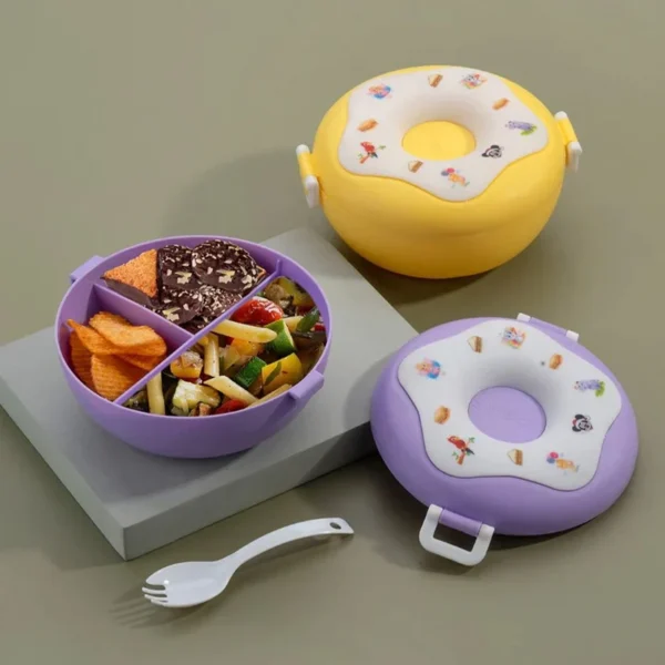 Donut Shaped 3 Compartment Lunch Box - Image 8